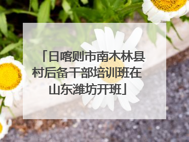 日喀则市南木林县村后备干部培训班在山东潍坊开班