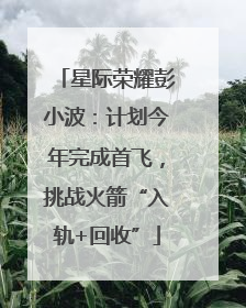 星际荣耀彭小波：计划今年完成首飞，挑战火箭“入轨+回收”