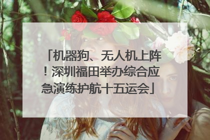 机器狗、无人机上阵！深圳福田举办综合应急演练护航十五运会