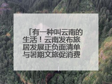 有一种叫云南的生活！云南发布旅居发展正负面清单与暑期文旅促消费“组合拳”