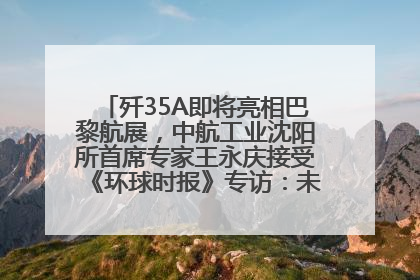 歼35A即将亮相巴黎航展，中航工业沈阳所首席专家王永庆接受《环球时报》专访：未来数量可以有很多