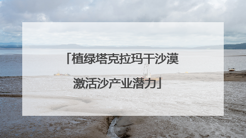 植绿塔克拉玛干沙漠 激活沙产业潜力