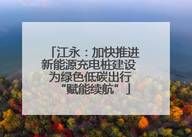 江永：加快推进新能源充电桩建设 为绿色低碳出行“赋能续航”