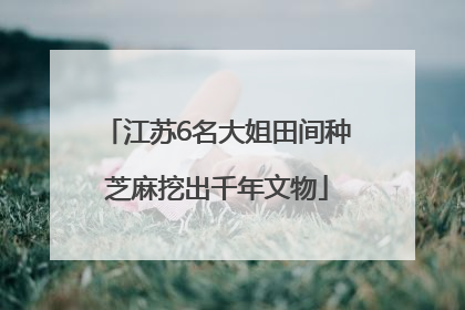 江苏6名大姐田间种芝麻挖出千年文物