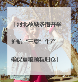 河北故城多措并举护航“三夏”生产 确保夏粮颗粒归仓