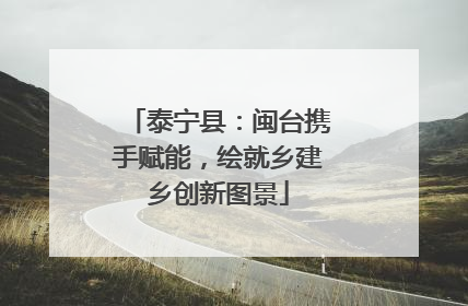泰宁县：闽台携手赋能，绘就乡建乡创新图景