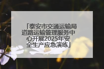 泰安市交通运输局道路运输管理服务中心开展2025年安全生产应急演练