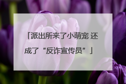 派出所来了小萌宠 还成了“反诈宣传员”
