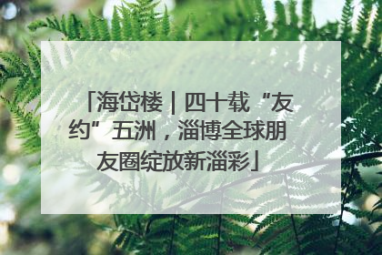海岱楼｜四十载“友约”五洲，淄博全球朋友圈绽放新淄彩