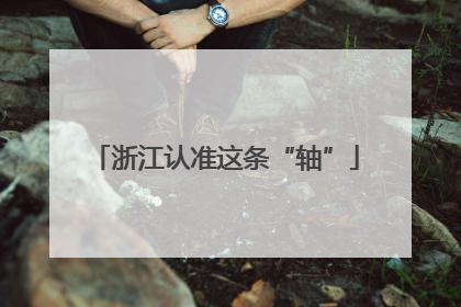 浙江认准这条“轴”