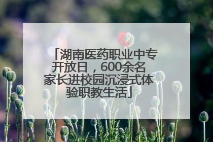 湖南医药职业中专开放日，600余名家长进校园沉浸式体验职教生活