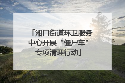 湘口街道环卫服务中心开展“僵尸车”专项清理行动