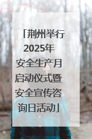 荆州举行2025年安全生产月启动仪式暨安全宣传咨询日活动