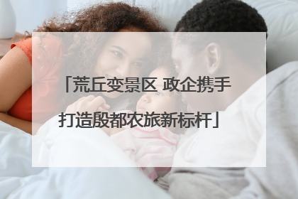 荒丘变景区 政企携手打造殷都农旅新标杆