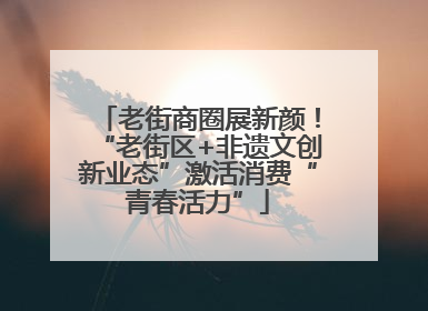 老街商圈展新颜！“老街区+非遗文创新业态”激活消费“青春活力”