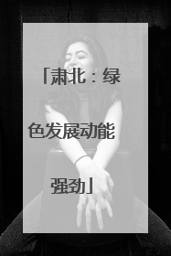 肃北：绿色发展动能强劲