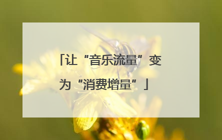 让“音乐流量”变为“消费增量”