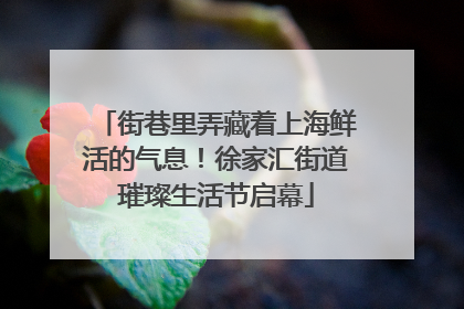 街巷里弄藏着上海鲜活的气息！徐家汇街道璀璨生活节启幕