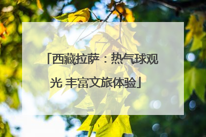 西藏拉萨：热气球观光 丰富文旅体验