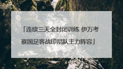 连续三天全封闭训练 伊万考察国足客战印尼队主力阵容