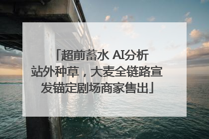 超前蓄水 AI分析 站外种草，大麦全链路宣发锚定剧场商家售出