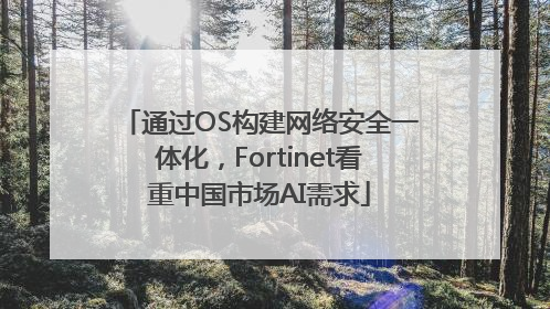 通过OS构建网络安全一体化，Fortinet看重中国市场AI需求
