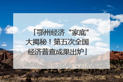 鄂州经济“家底”大揭秘！第五次全国经济普查成果出炉