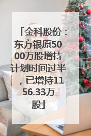 金科股份：东方银原5000万股增持计划时间过半，已增持1156.33万股