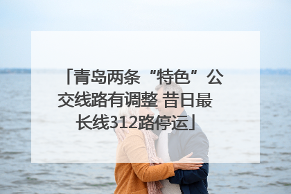 青岛两条“特色”公交线路有调整 昔日最长线312路停运