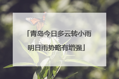 青岛今日多云转小雨 明日雨势略有增强