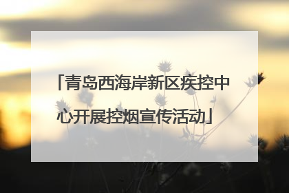 青岛西海岸新区疾控中心开展控烟宣传活动