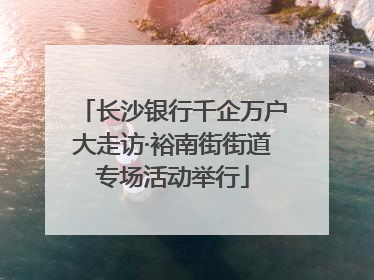 长沙银行千企万户大走访·裕南街街道专场活动举行