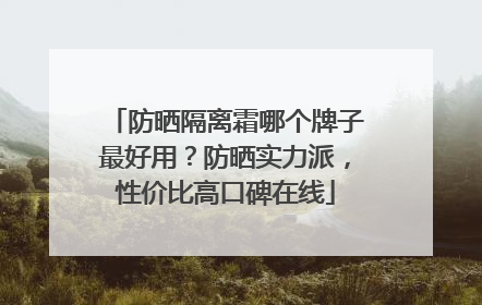 防晒隔离霜哪个牌子最好用？防晒实力派，性价比高口碑在线