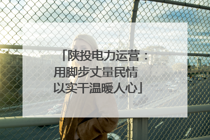 陕投电力运营：用脚步丈量民情 以实干温暖人心