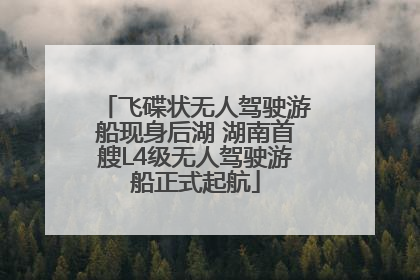 飞碟状无人驾驶游船现身后湖 湖南首艘L4级无人驾驶游船正式起航