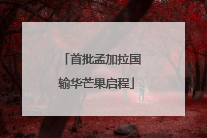 首批孟加拉国输华芒果启程