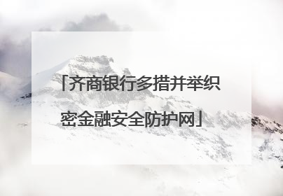 齐商银行多措并举织密金融安全防护网