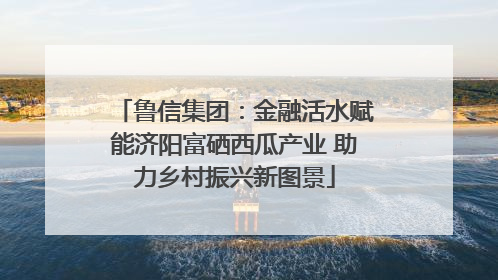 鲁信集团：金融活水赋能济阳富硒西瓜产业 助力乡村振兴新图景