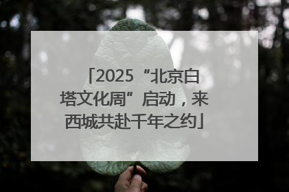 2025“北京白塔文化周”启动，来西城共赴千年之约