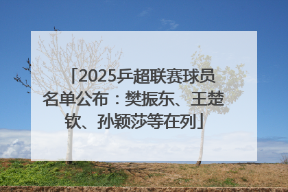 2025乒超联赛球员名单公布：樊振东、王楚钦、孙颖莎等在列