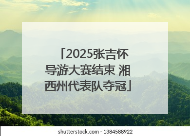 2025张吉怀导游大赛结束 湘西州代表队夺冠