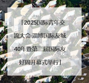 2025国际青年交流大会·淄博国际友城40年暨第二届国际友好周开幕式举行