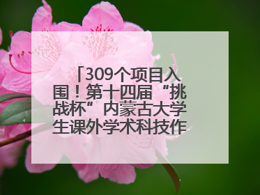 309个项目入围！第十四届“挑战杯”内蒙古大学生课外学术科技作品竞赛收官