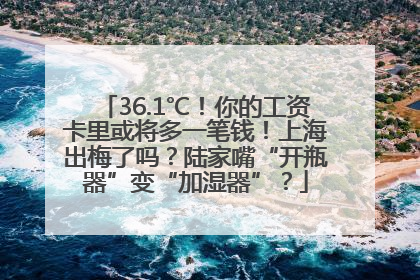 36.1℃！你的工资卡里或将多一笔钱！上海出梅了吗？陆家嘴“开瓶器”变“加湿器”？