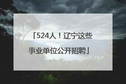 524人！辽宁这些事业单位公开招聘