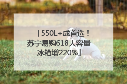 550L+成首选！苏宁易购618大容量冰箱增220%
