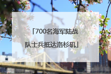 700名海军陆战队士兵抵达洛杉矶